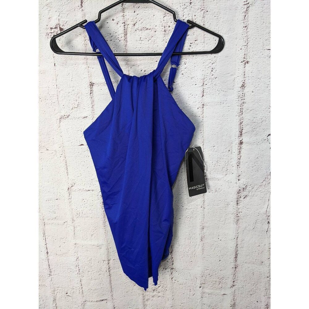 Magicsuit Women's Swimsuit Halter Twilight Blue SwimSuit 1 piece Size 10, NWT $1